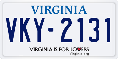 VA license plate VKY2131