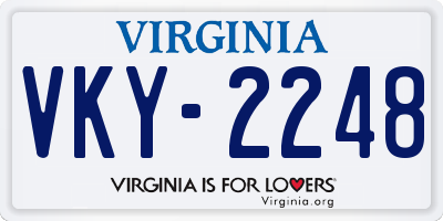 VA license plate VKY2248