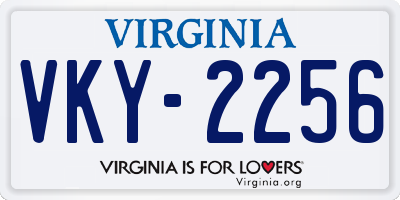 VA license plate VKY2256