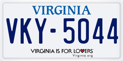 VA license plate VKY5044