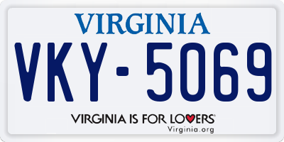 VA license plate VKY5069