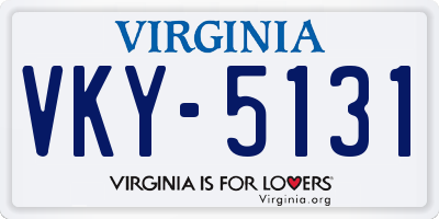 VA license plate VKY5131