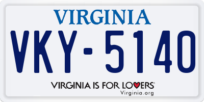 VA license plate VKY5140