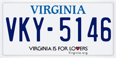 VA license plate VKY5146