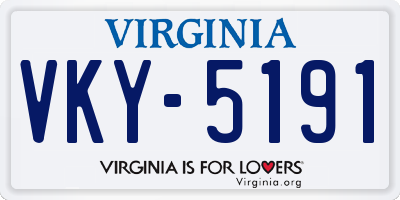 VA license plate VKY5191