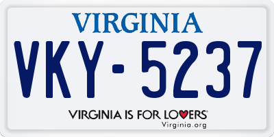 VA license plate VKY5237