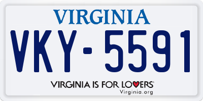 VA license plate VKY5591