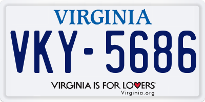 VA license plate VKY5686
