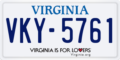 VA license plate VKY5761
