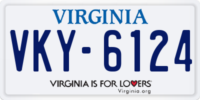 VA license plate VKY6124