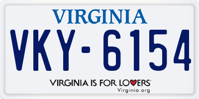 VA license plate VKY6154