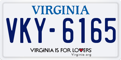 VA license plate VKY6165