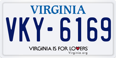 VA license plate VKY6169