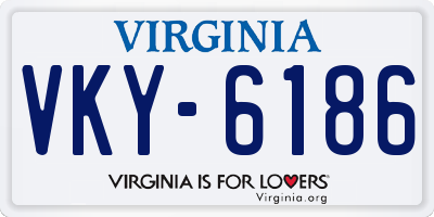 VA license plate VKY6186