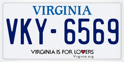 VA license plate VKY6569