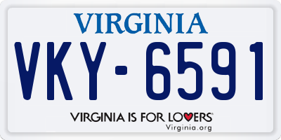 VA license plate VKY6591