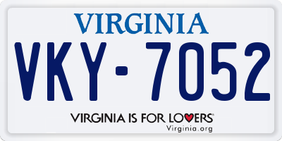 VA license plate VKY7052