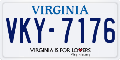 VA license plate VKY7176