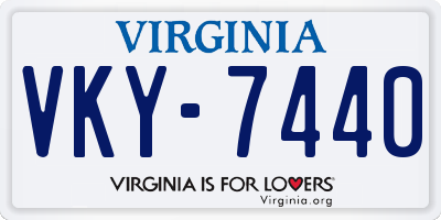 VA license plate VKY7440