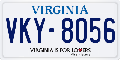 VA license plate VKY8056