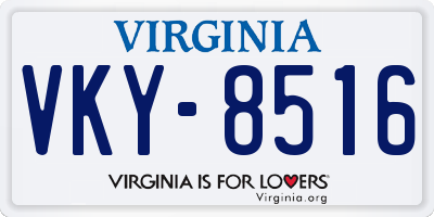 VA license plate VKY8516