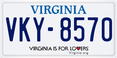 VA license plate VKY8570