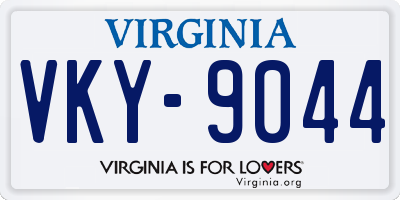 VA license plate VKY9044