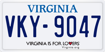 VA license plate VKY9047
