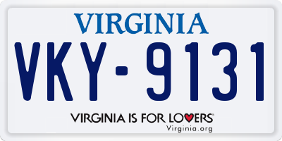 VA license plate VKY9131