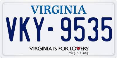 VA license plate VKY9535