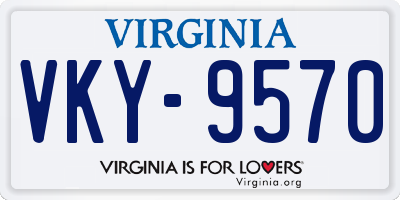 VA license plate VKY9570