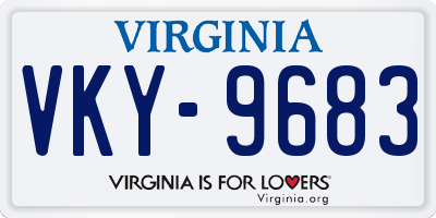 VA license plate VKY9683