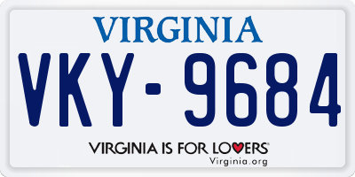 VA license plate VKY9684