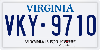 VA license plate VKY9710