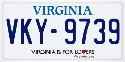 VA license plate VKY9739