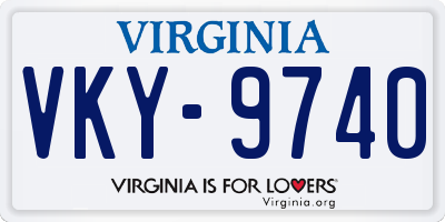 VA license plate VKY9740