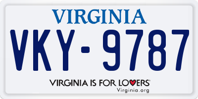 VA license plate VKY9787