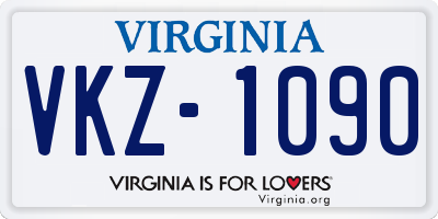 VA license plate VKZ1090