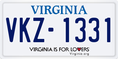 VA license plate VKZ1331
