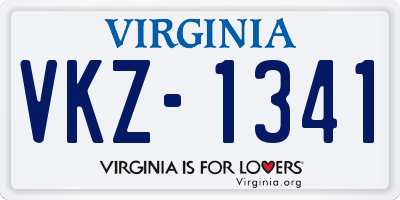 VA license plate VKZ1341