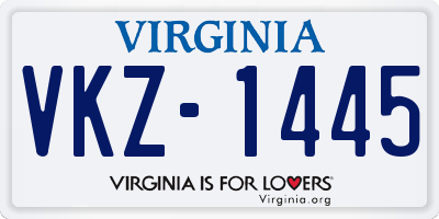 VA license plate VKZ1445