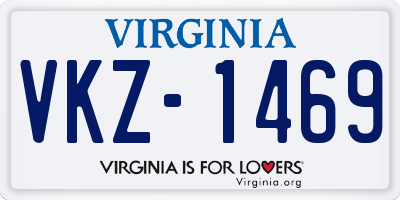 VA license plate VKZ1469