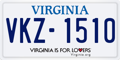 VA license plate VKZ1510