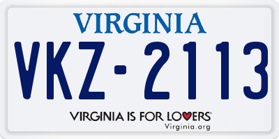VA license plate VKZ2113