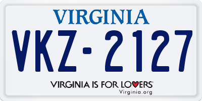 VA license plate VKZ2127
