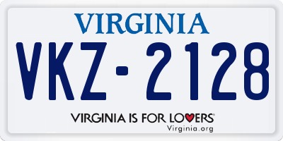 VA license plate VKZ2128
