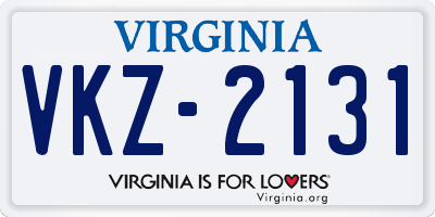 VA license plate VKZ2131