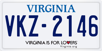 VA license plate VKZ2146