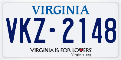 VA license plate VKZ2148