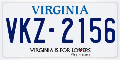 VA license plate VKZ2156